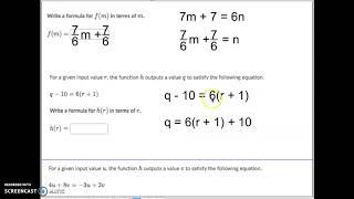 Function rules from equations