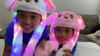 Bunny Hat with LED light and ear moving / Unboxing Our present / Happy Kiddos