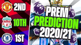 MY 2020/21 Premier League PREDICTIONS!