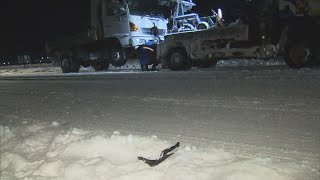 歩道には雪積もり…７０歳女性がトラックにはねられ死亡　運転手「気付くのが遅れた」北斗市【HTB北海道ニュース】