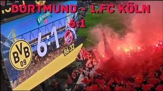Dortmund - 1.FC Köln 6:1 18.03.23 Stimmung Ultras Köln Gästeblock|Pyroshows