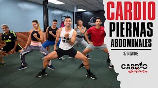 Rutina de CARDIO con ejercicios de PIERNAS Y ABDOMINALES | 37 Minutos