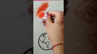 Earth sand art #shorts #earth #ytshorts #viral #art