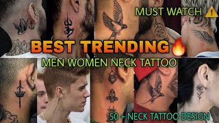 Small neck tattoos for men | Latest neck tattoo designs | Neck tattoo ideas #tattoo #tattooartist
