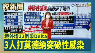 境外增12例染Delta 3人打莫德納突破性感染【說新聞追真相】