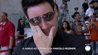 Luiz Bacci não consegue conter a tristeza na despedida de Marcelo Rezende