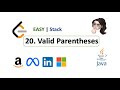 LeetCode #20 - Valid Parentheses | Java | Stack | Interview