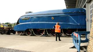 The Mallard being shunted to her temporary bed @ Shildon NRM 2010.