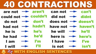 40 Important Contractions in English - How To Improve Your Spoken English Fluency | Speaking Skills