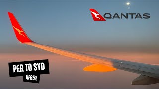 QANTAS B737-800 QF652 Economy Class - Perth to Sydney, Qantas PER Domestic Business Lounge (4K)