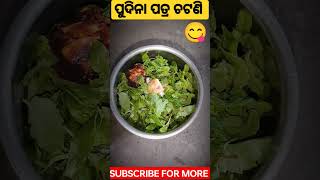 ପୁଦିନା ପତ୍ର ଚଟଣି  😋 😋  ଦେହପାଇଁ ଅମୃତ ସୁପର ଟେଷ୍ଟି  ଚଟଣି 🍝😋/ pudina chatani recipe odia #shorts  #short