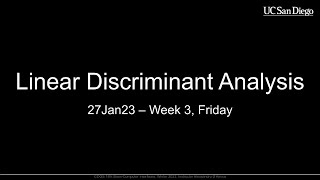 [07] Linear Discriminant Analysis (LDA)