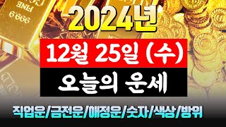 [오늘의 운세] 직업운 금전운 애정운 건강운 재물운 연애운 무료 운세 띠별 운세 2024.12.25(수)