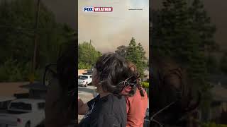 Watch: Air Tankers Drop Water On Bain Fire In California's Riverside County