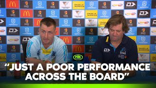 Hasler and Foran disappointed in 'flat' Titans display | Gold Coast Press Confer