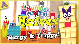 Warpy Half Numberblocks 1 to 21 Divided, Split \u0026 Trippy Flip! [Relaxing Dynamics]