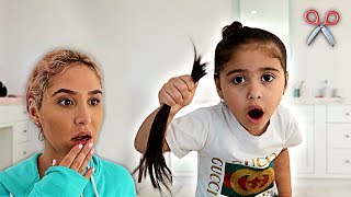 ELLE CUT HER OWN HAIR OFF!!! **CATHERINE FREAKS OUT**