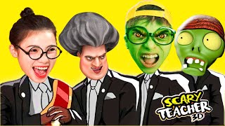 Scary Teacher 3D In Real Life : Nick Joker Vs Ice Scream 4 rescue Tani & Miss T, Zombie