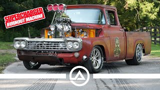 Blown Ford F100 Making Over 800 hp Burnout Machine