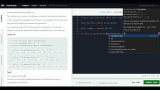 Hackerrank Python Solution #7 Itertools - Python: itertools.permutations()
