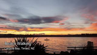 Beach Walking and Relaxing at Caroline Bay, Timaru, New Zealand