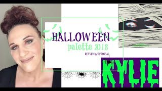KYLIE'S HALLOWEEN 18 PALETTE REVIEW // Smokey Pumpkin Eyes Tutorial