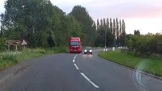 Footage shows HGV overtaking on bend, however driver claims he was avoiding a collision | SWD Media