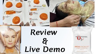 How to use O3 Bridal facial kit || O3 vitamin C glowing facial kit step by step || Review \u0026 Demo