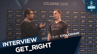 Interview avec GeT_RiGhT (ESL One Cologne 2016)