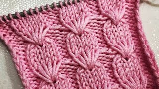 #غرزة تريكو(غرزة اللوزة)#knitting