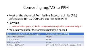 Episode 39   Converting mg-M3 to Parts Per Million (PPM)