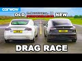 New Tesla Model 3 v Old Model 3 - DRAG RACE
