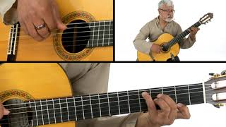 Classical Guitar Lesson - Melody Over Block Chords: Technique: Demo - Fareed Haque