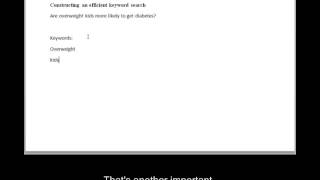 Constructing Efficient Keyword Searches