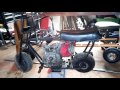 old minibike part 2 hug motor motor fix but will not work to wide