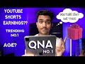 YouTube Shorts Earning, Trending No. 1, Age ? QNA No.1 | MostTechy Shorts