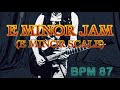 e minor scale e aeolian mode backing track funk rock type beat