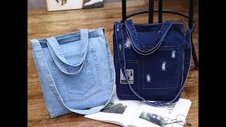 Модная женская джинсовая сумка на плечо в ковбойском стиле Fashionable Women's Cowboy Denim Bag