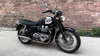 Triumph Bonneville T100 2007 black white T0662U