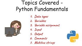 Datatypes, Input, Output, Variables, Variable Assignments