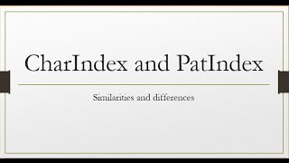 SQL Server String Functions - CharIndex,PatIndex
