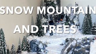 MODEL A SNOW MOUNTAIN WITH TREES - WINTER MAGNORAIL VILLAGE DIORAMA (Video 1)