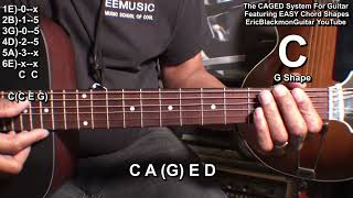 The EASIEST CAGED SYSTEM Guitar Lesson EVER! REALLY! @EricBlackmonGuitar ​GUITAR LESSONS