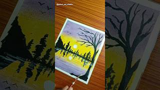 How to make natural colour painting🎨 | Easy Beautiful Natural colour painting #shorts