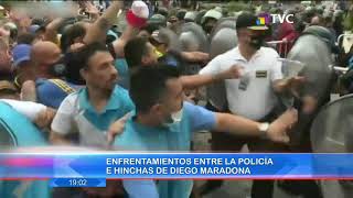 Miles de argentinos dieron el último adiós a Maradona
