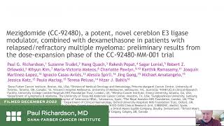 Mezigdomide (CC-92480) | Paul Richardson, MD | ASH 2022