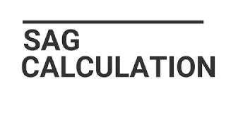 SAG Calculation || Learn Your Science