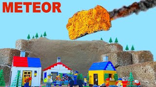 LEGO Dam METEOR : Disaster Airplanes, Dam Collapse and Flood Village - Ep 24