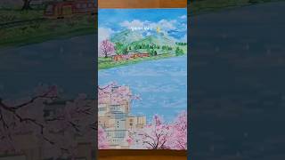 #shorts ASMR 여백의 미가 느껴지는 봄풍경,감성 다꾸,마스킹테이프로 다이어리 꾸미기,scrapbooking, journaling, sticker.