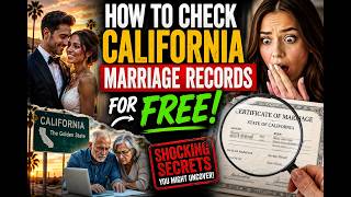 How to check California marriage records for free